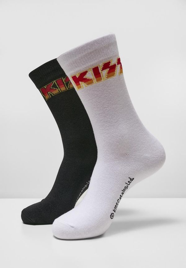 Merchcode Accessoires Kiss Socks 2-Pack Black/White