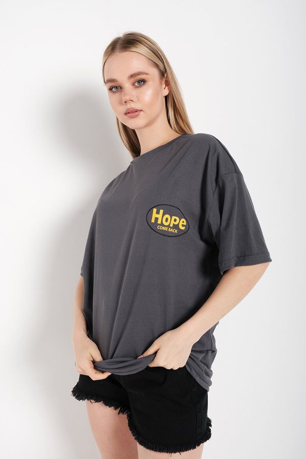Know Know Hope Logo Printed Smoked T-Shirt