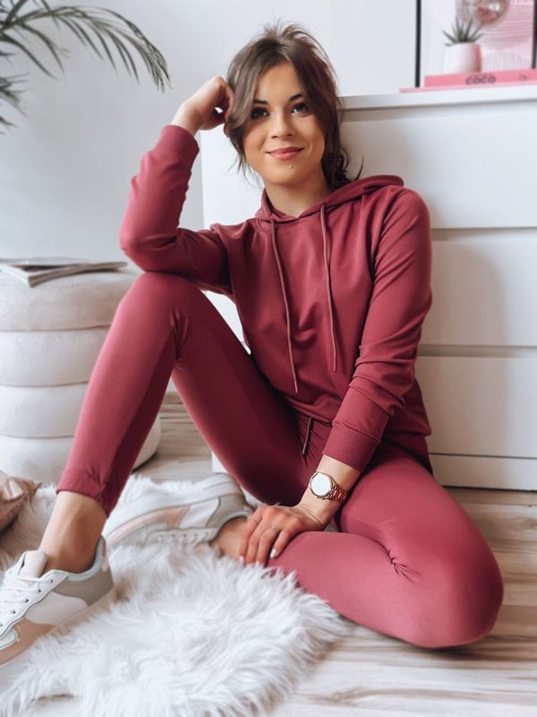 DStreet Komplet damski dresowy MIGEL bordowy Dstreet