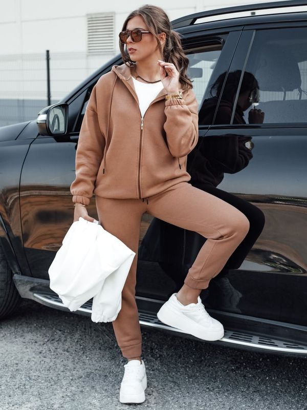 DStreet Komplet dresowy damski AMILIA PREMIUM mokka Dstreet