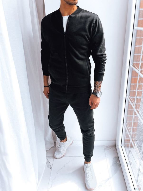 DStreet Komplet dresowy męski ocieplany czarny Dstreet