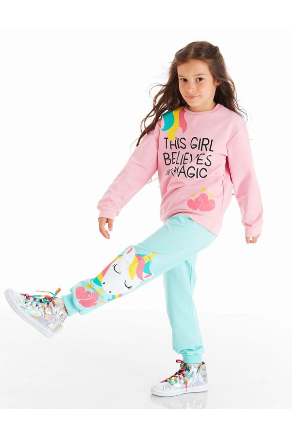 Denokids Komplet trenerke za djevojčice Denokids CFF-20S1-113/Mint, Pink