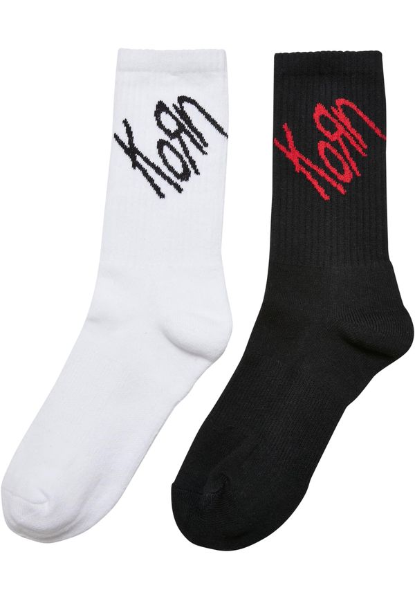 Merchcode Accessoires Korn Socks - Pack of 2 - Black/White