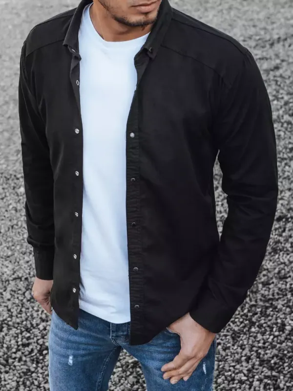 DStreet Koszula męska czarna Dstreet