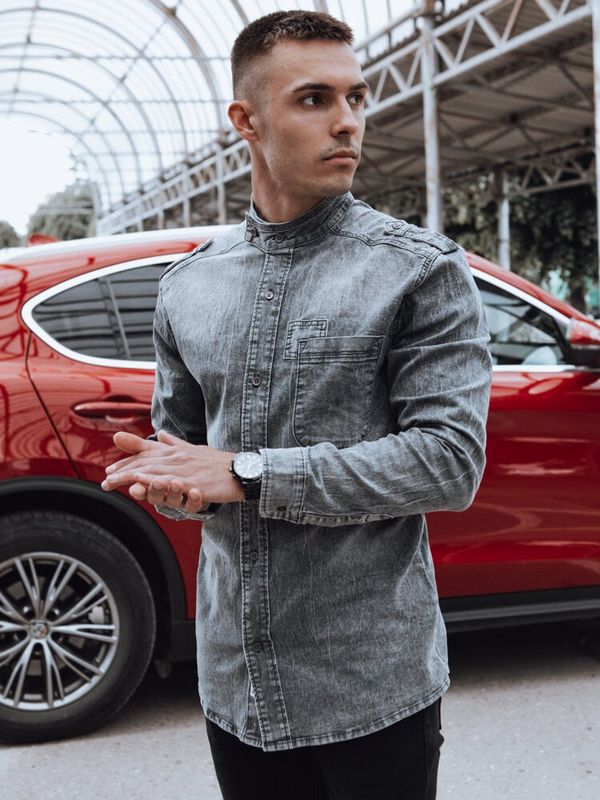 DStreet Koszula męska szara Dstreet