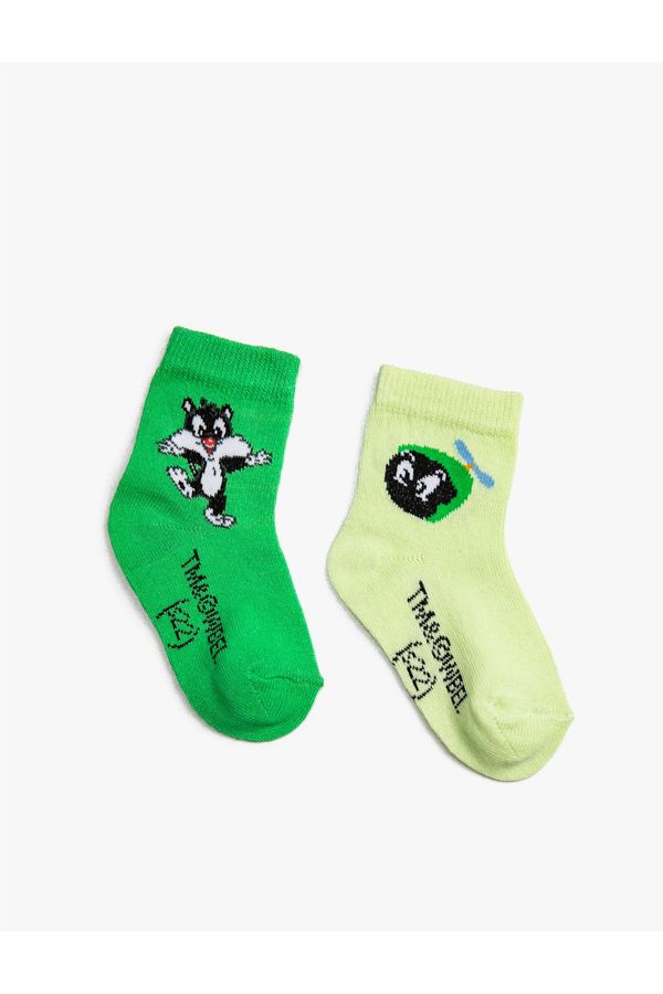 Koton Koton 2 Pack Sylvester And Tweety Printed Socks Licensed