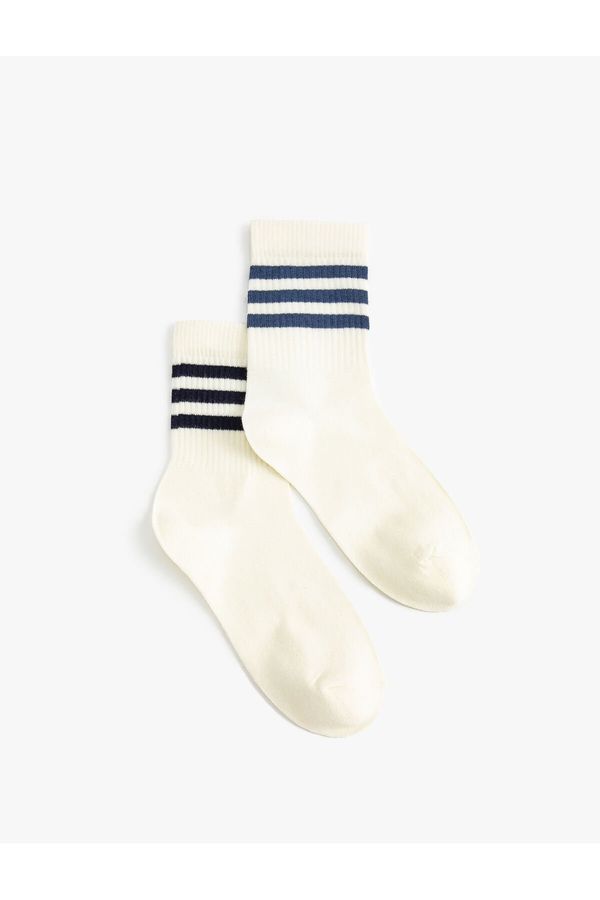 Koton Koton 2-Piece College Socks Set with Stripe Detail