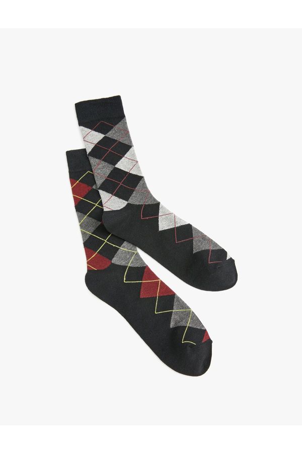 Koton Koton 2-Piece Socks Set Geometric Patterned
