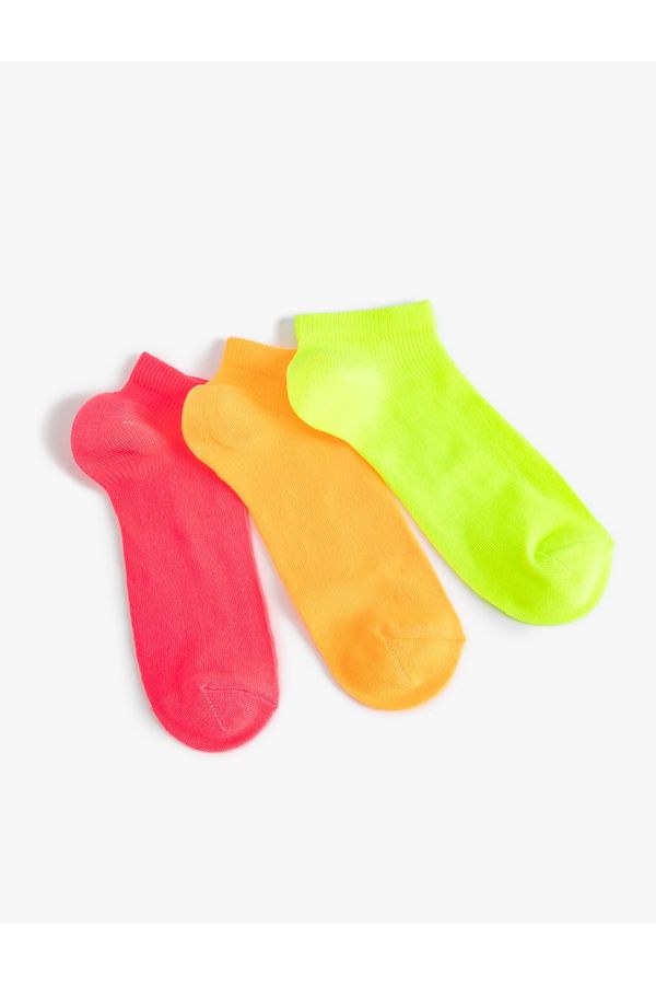 Koton Koton 3-Pack Multi Color Basic Booties Socks Set