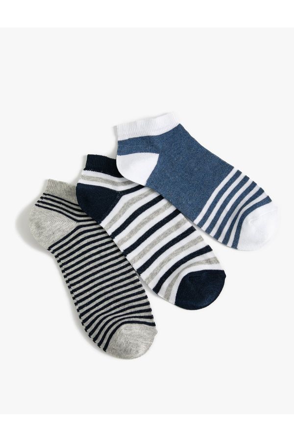 Koton Koton 3-Pack Multi Color Striped Socks Booties