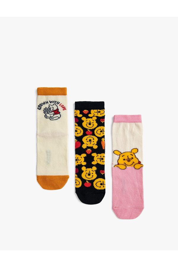 Koton Koton 3-Pack Winnie The Pooh Printed Socks Set Licensed