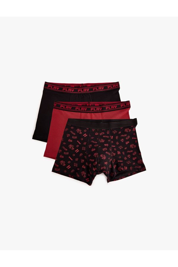 Koton Koton 3-Piece Boxer Set Game Printed Multicolored Cotton