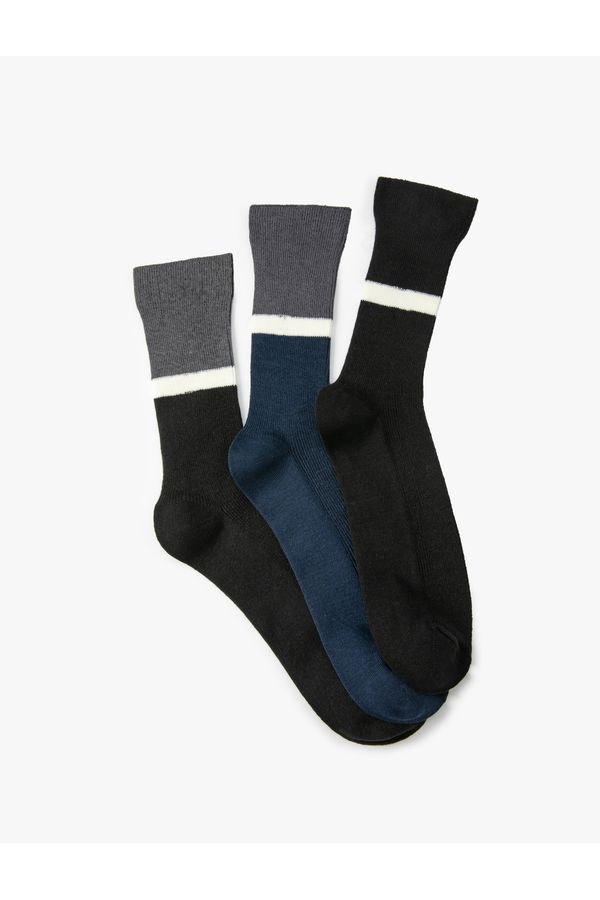 Koton Koton 3-Piece Socks Set Geometric Patterned