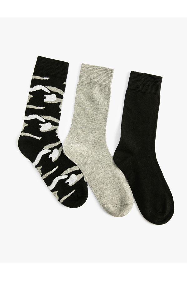 Koton Koton 3-Piece Socks Set Multi Color Patterned