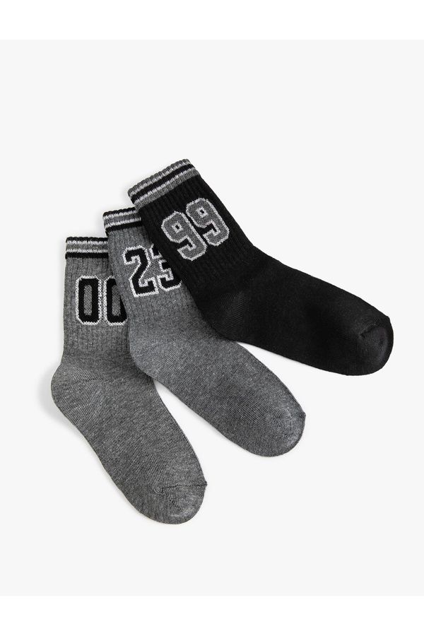 Koton Koton 3-Piece Socks Set Patterned
