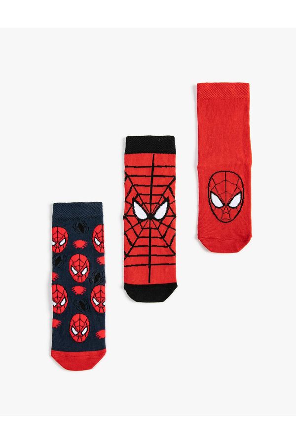 Koton Koton 3-Piece Spider-Man Printed Socks Set Licensed