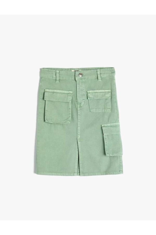 Koton Koton 4SKG70013AD Cotton Girl's Skirt GREEN