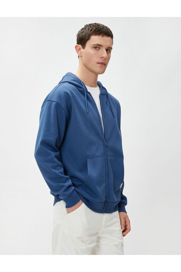 Koton Koton 4WAM70112MK Men's Cotton Sweat BLUE