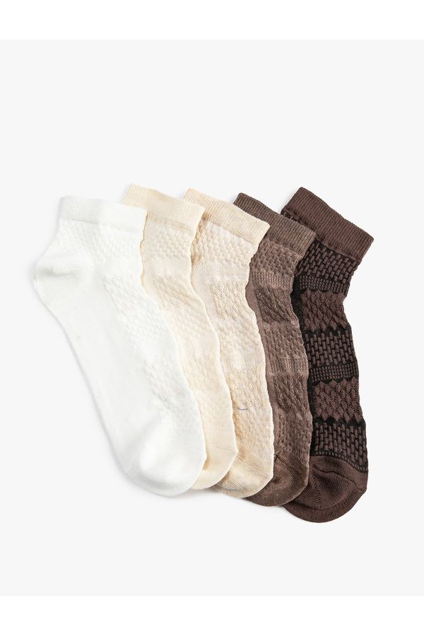 Koton Koton 5-Piece Booties Socks Set Multicolor Textured
