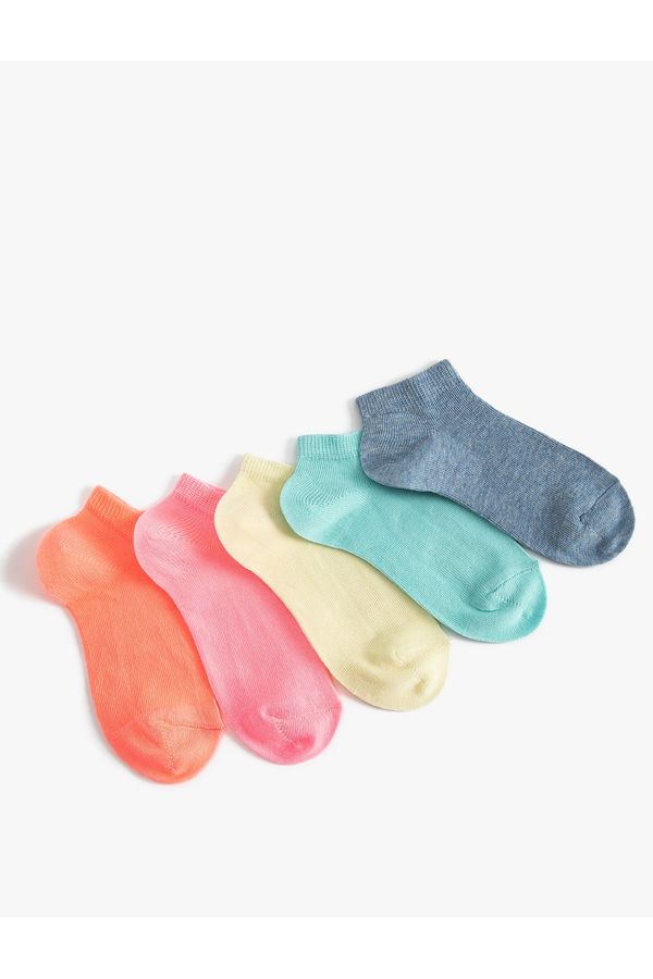 Koton Koton 5-Piece Multi Color Basic Booties Socks Set