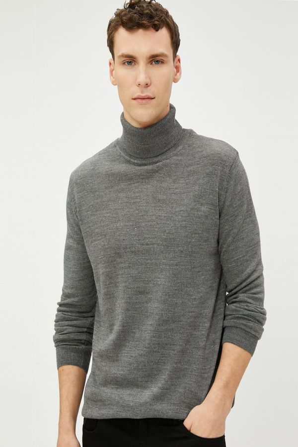 Koton Koton Acrylic Knitwear Sweater Turtleneck