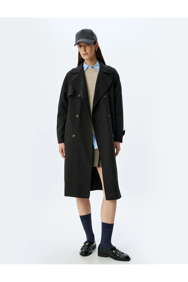 Koton Koton Anthracite Women's Coat