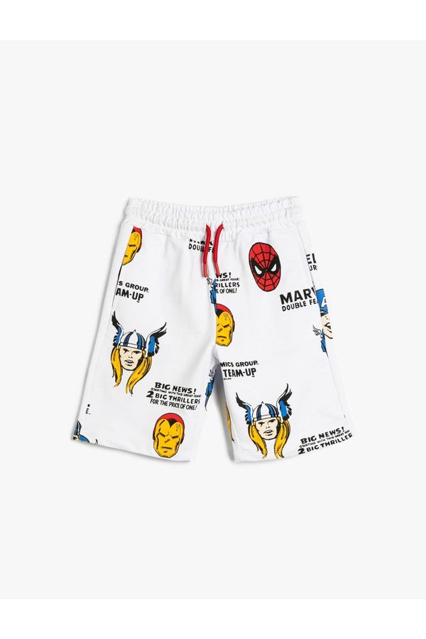 Koton Koton Avengers Shorts Licensed Tie Waist Pocket Cotton