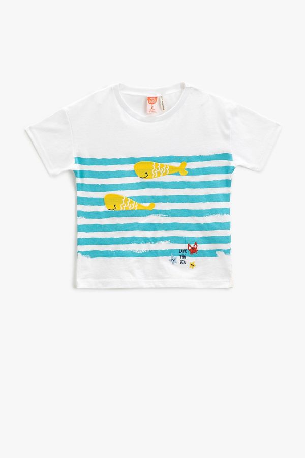 Koton Koton Baby Boy Ecru T-Shirt
