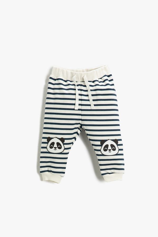 Koton Koton Baby Boy Navy Blue Striped Sweatpants
