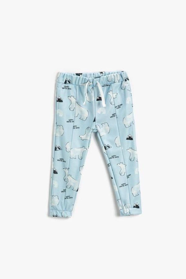 Koton Koton Baby Boy Soft-Textured Polar Bear Printed Jogger Sweatpants