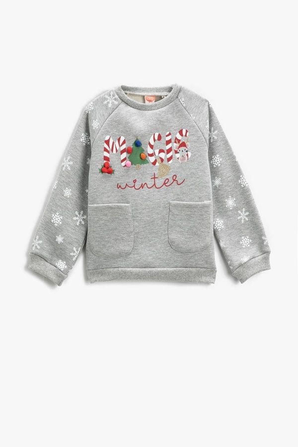 Koton Koton Baby Girl Gray Sweatshirt