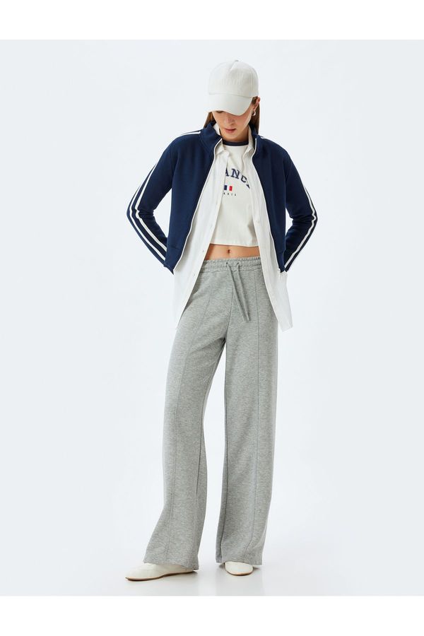 Koton Koton Baggy Sweatpants Ribbed Waist Tie