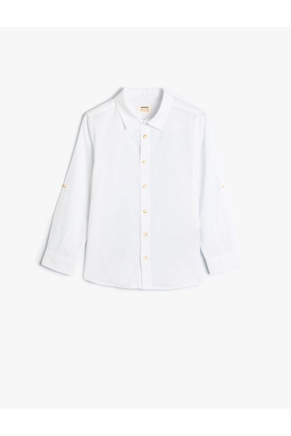 Koton Koton Basic Classic Shirt Long Sleeve Cotton