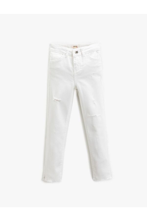 Koton Koton Basic Jeans Trousers 5-Pocket Slim Fit Worn.
