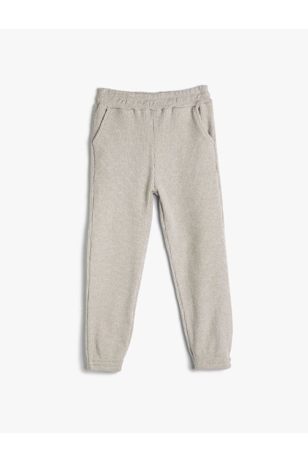 Koton Koton Basic Jogger Sweatpants Textured Elastic Waist Pocket