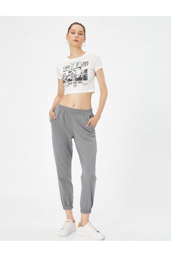 Koton Koton Basic Jogger Sweatpants with Tie Waist Pocket