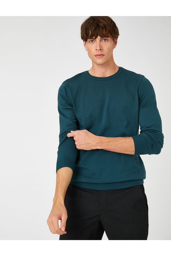 Koton Koton Basic Knitwear Sweater Crew Neck Slim Fit