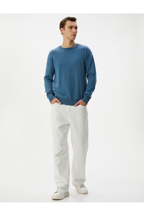 Koton Koton Basic Knitwear Sweater Crew Neck Soft Textured Long Sleeve