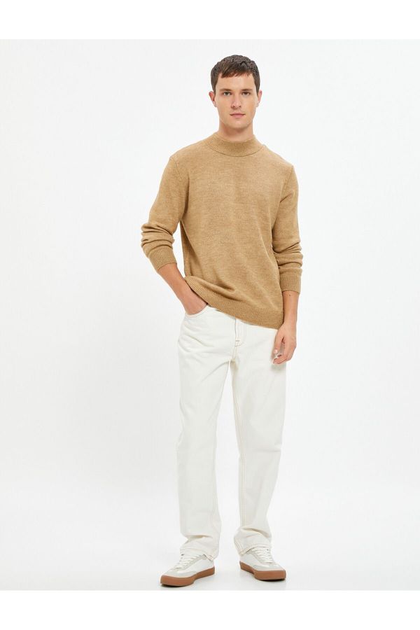 Koton Koton Basic Knitwear Sweater Half Turtleneck Slim Cut