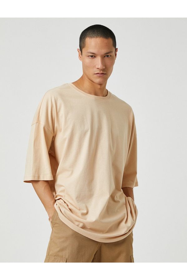 Koton Koton Basic Oversize T-Shirt Crew Neck Short Sleeve