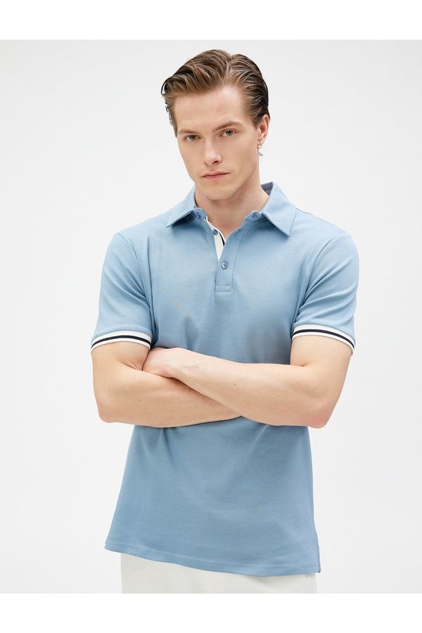 Koton Koton Basic Polo T-Shirt Buttoned Slim Fit Short Sleeve Cotton