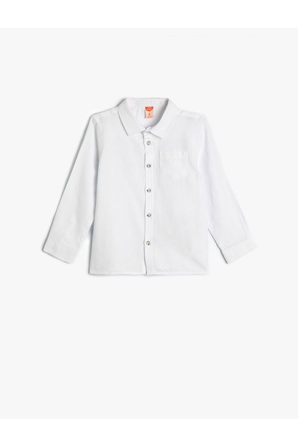 Koton Koton Basic Shirt Long Sleeve Buttoned Cotton