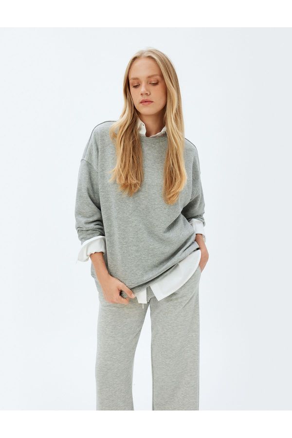 Koton Koton Basic Sweatshirt Crew Neck Long Sleeve Comfortable Pattern
