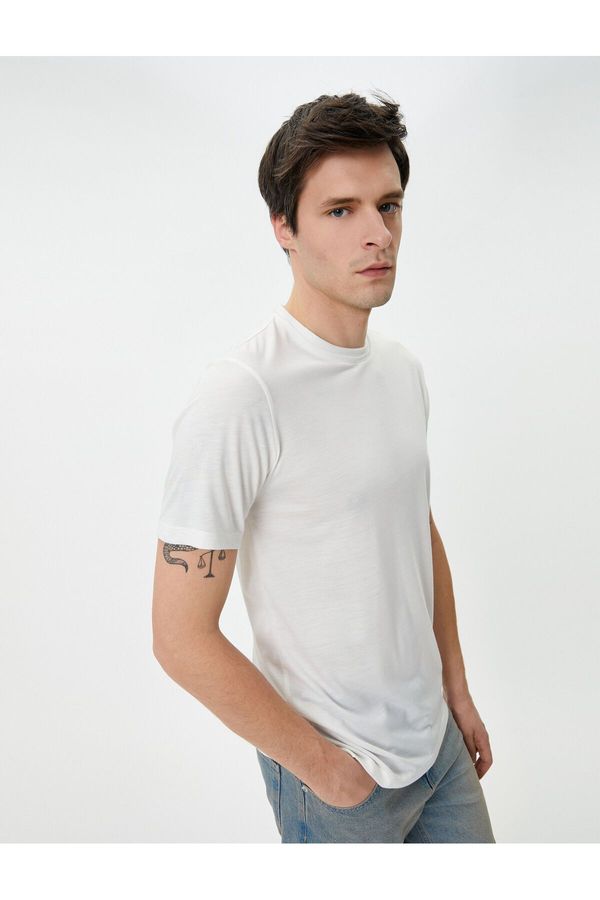 Koton Koton Basic T-Shirt Short Sleeve Crew Neck Slim Fit