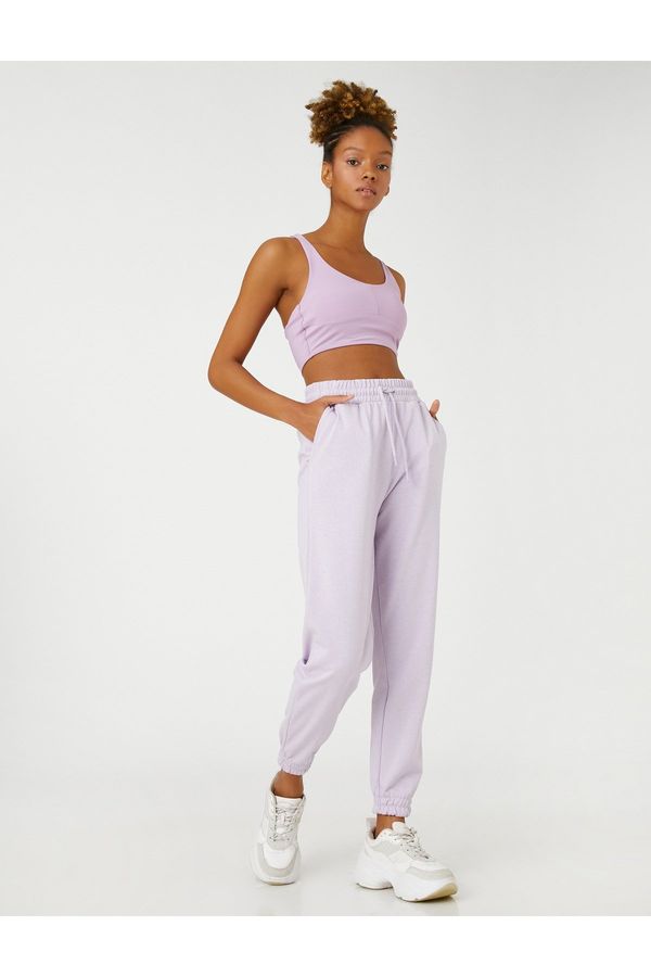 Koton Koton Basic Thick Jogger Sweatpants With Pockets Tie Waist