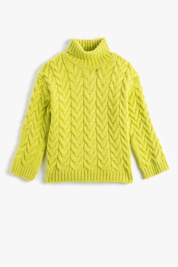 Koton Koton Basic Turtle Knitted Sweater Long Sleeve Soft Textured