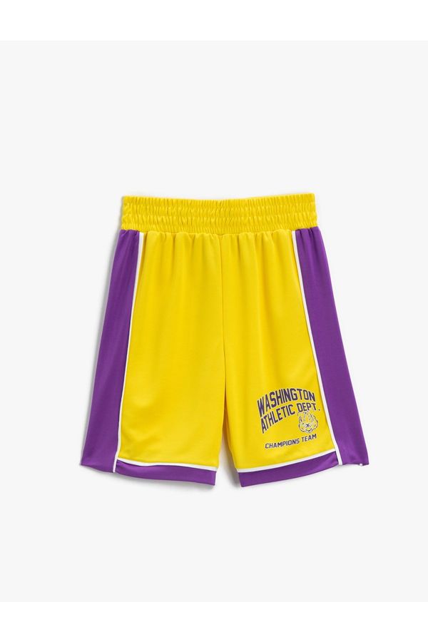 Koton Koton Basketball Shorts Elastic Waist Printed