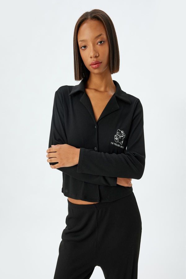 Koton Koton Black Women's Pajama Set