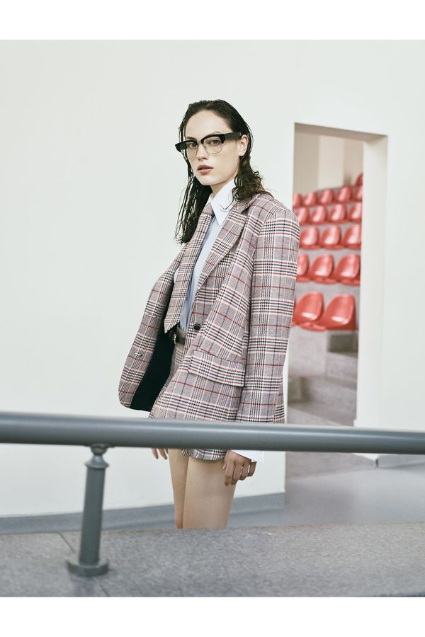 Koton Koton Blazer Jacket Double Breasted Buttoned Pocket