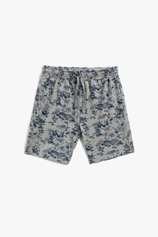 Koton Koton Boys' Gray Printed Shorts &; Bermuda